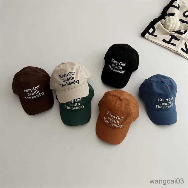 

caps hats fashion letter embroidery kids cap candy color spring baby boys girls sun caps adjustable children beach hat, Yellow
