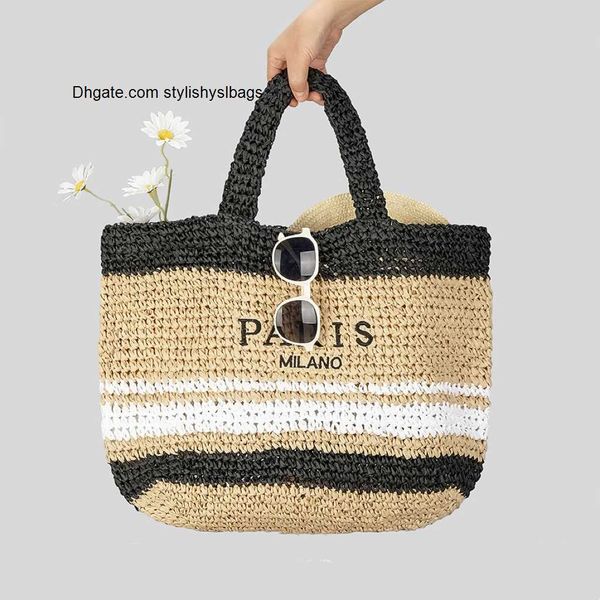 

shoulder bags 2023 fashion large capacity straw tote bag designer women handbags woven summer beach bag