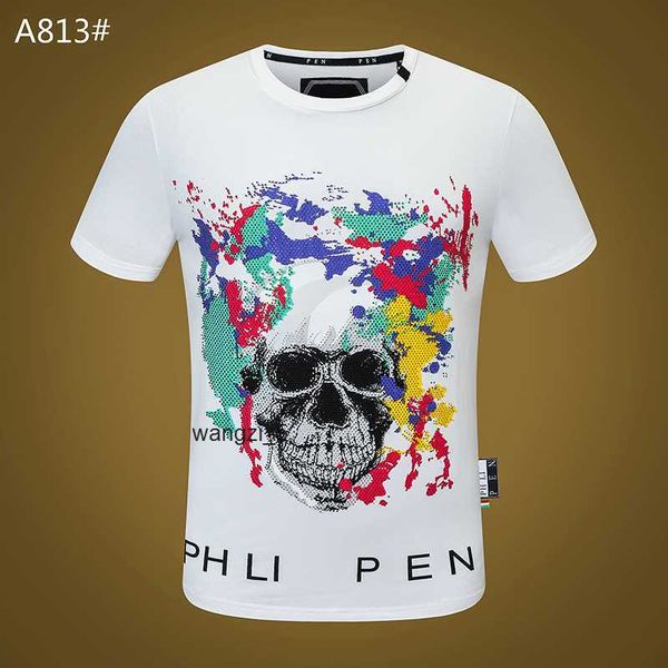 

phillip plain summer fashion designer t shirts for men qp letter embroidery mens women clothing short sleeved tees gfuo 2 ysyb, White;black