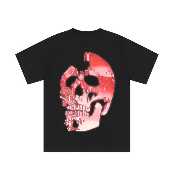 

mens designer brand luxury mens t shirts soft cotton short sleeves t-shirts summer casual skull head black and white summer printed t shirt, White;black