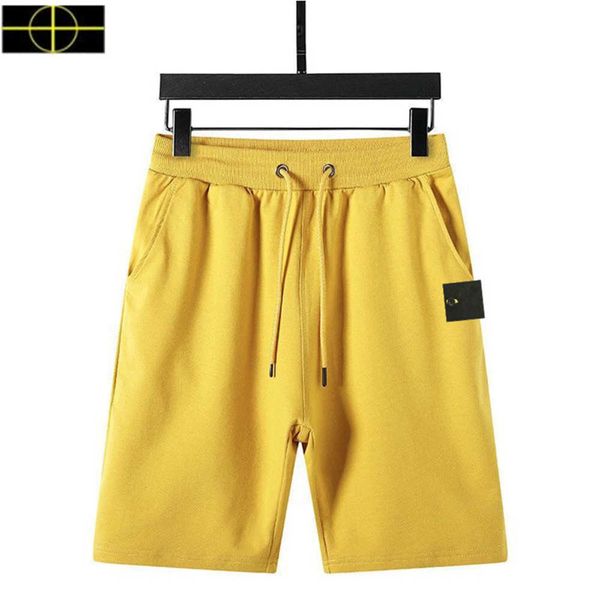 

a1 material beach stone shorts men's retro island sports pure cotton blue short tie women embroidery summer street five-point pants, White;black