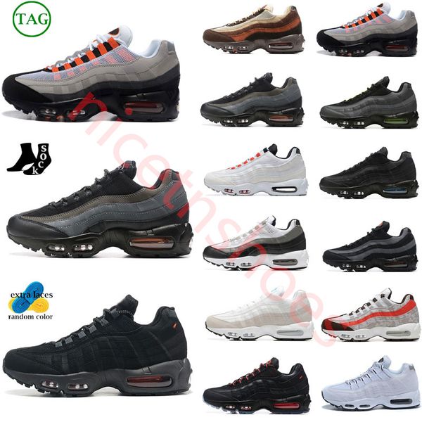 

men 95 running shoes 95s neon triple black white stadium green greedy reflective safari ultra olive obsidian prep school yellow strike red d