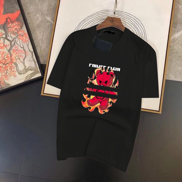 

2023 summer men's and women's fashion and leisure brand temperament joker soft cartoon letter printed t-shirt size xs-4xl#j0141, White;black