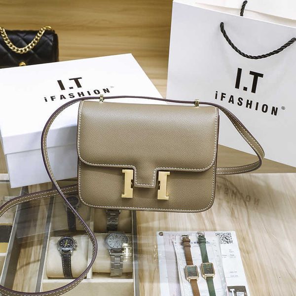 

designer h home bag miniature buckle chain tofu small square with niche design 2023 new high-end texture crossbody kangkang for women's