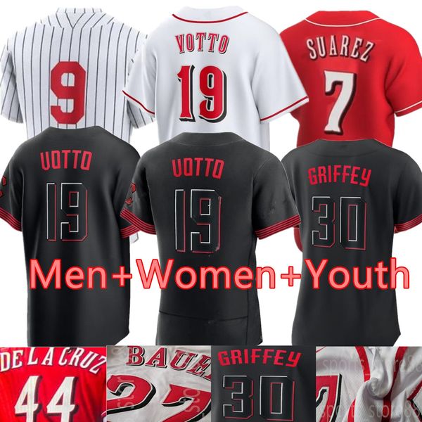 

2023 s-4xl custom 44 de la cruz joey votto jonathan india baseball jerseys ken griffey hunter greene johnny bench tyler stephenson jake fral, Blue;black