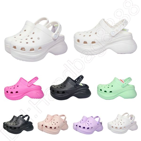 

sandals eva little-whale crocclog crocodile shoes lightweight comfortable heighten high-heeled women summer slides designers sandalias slipp, Black