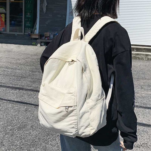

backpacks fashion female bookbag washed canvas women backpack for teenager girl college men black cotton school bag travel student