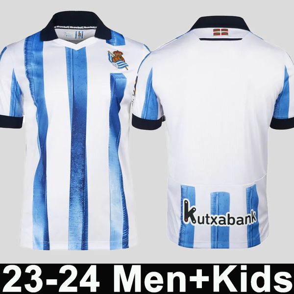 

23 24 real sociedad soccer jerseys sorloth oyarzabal silva football shirt 2023 2024 illarra merino carlos fdez take kubo barrene brais mende, Black;yellow