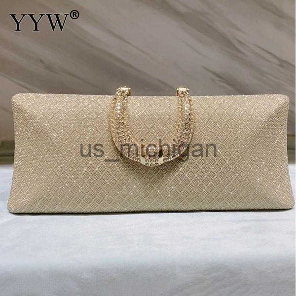 

evening bags yyw evening bags for women fashion gold luxury clutches and purse chain shoulder bags handbags banquet glitter clutch sac a mai