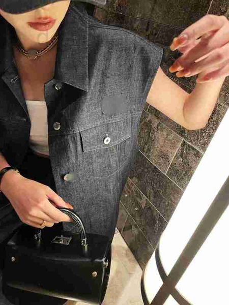 

two piece dress designer high-end wash blue double pocket vest shirt pleated skirt set dc5o, White