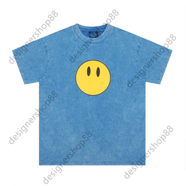 

men's t-shirts 23ss new designer jb house smiling face short sleeve heavy craft washable old fried couple t-shirt, White;black