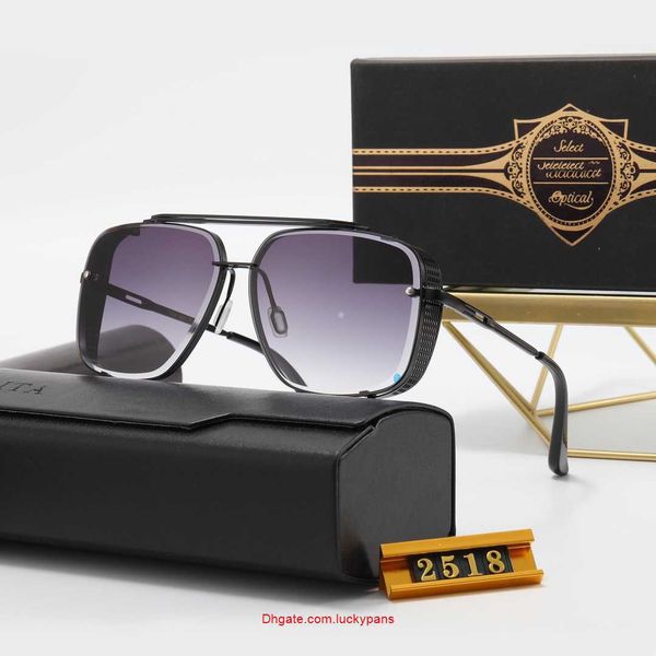 

2023 fashion eyewear new mach six style gradient pilot sunglasses men women vintage brand design uv400 sun glasses dita 9io0 xls1, White;black