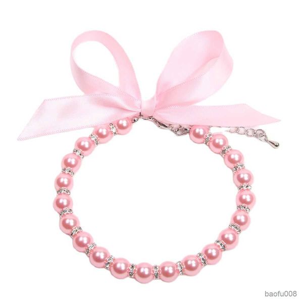 

dog collars pearls dog necklace cat collar with bling pet jewelry for female dogs cats r230609