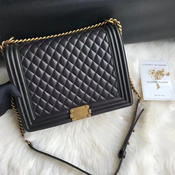 

le boy bag: luxury designer handbag for women - antique metal, lozenge plaid lady purse with high-quality features