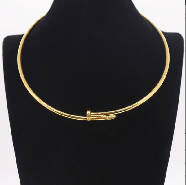 

pendant necklaces minimalist geometric sweet cool collar and accessory mix and match personalized nail collar, Silver