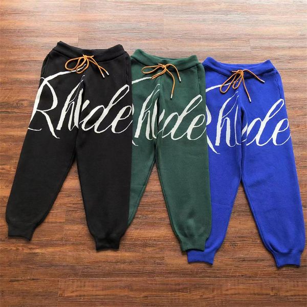 

knitted sweatpants men women 1 quality woollen trousers pants, Black;brown
