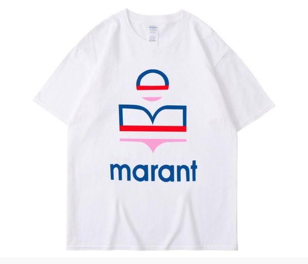 

men's t-shirts designer o-neck marant t-shirt men women oversized cotton harajuku t shirt fashion brand loose, White;black