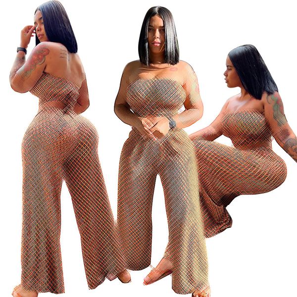 

dd0040 women's new bandeau lace-up set loose wide leg two-piece set, White