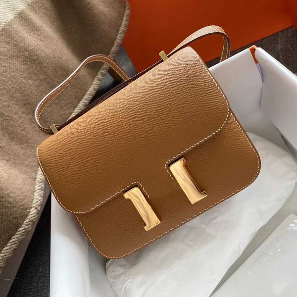 

designer h home bag 2023 new handmade wax thread single shoulder messenger leather women's kangkang senior stewardess tofu underarm