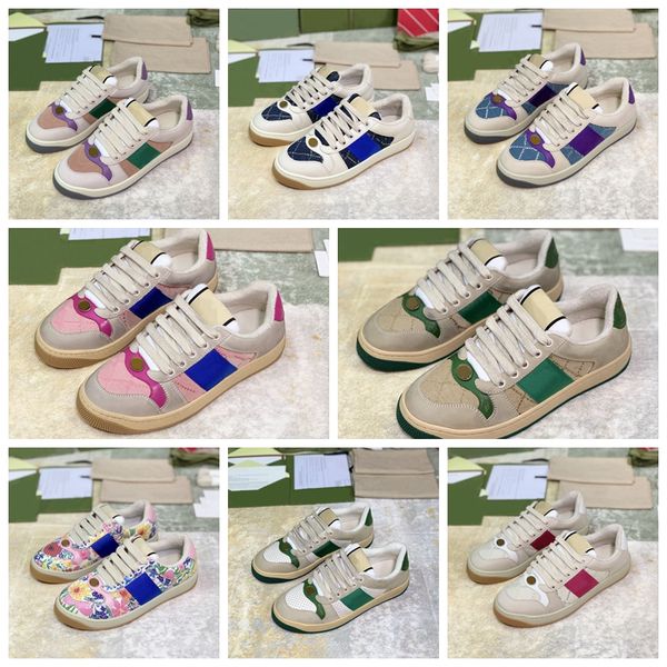 

brand designer dirty casual shoes classic letter stripe embroidery print low-sports shoe men women outdoor leisure vintage runner, Black