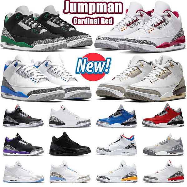 

men basketball shoes 3 3s jumpman cardinal red cement pine green racer blue medium grey midnight navy court purple unc mens trainer outdoor