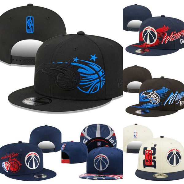 

2022-2023 snapbacks orlando''magic''caps hat washington''wizards''basketball hats adjustable fit hat, Black;white