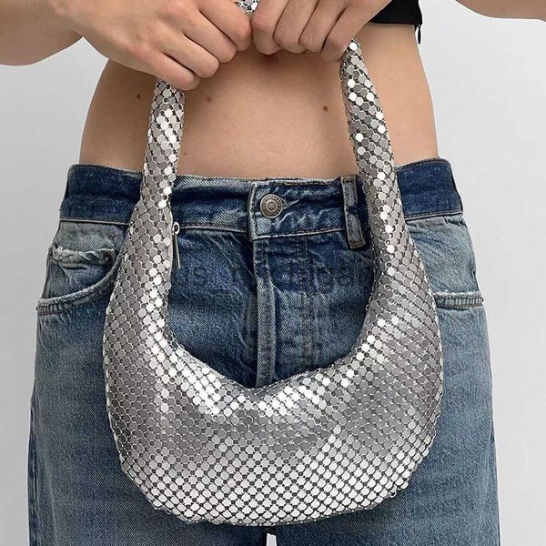 

evening bags handle shining evening clutch bag luxury designer purses and handbag silver shoulder hobo bags for wedding party j230609