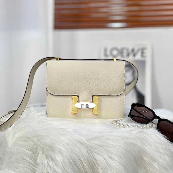 

designer h home bag fashionable genuine new leather versatile kangkang bag mini small square premium feeling flight attendant one shoulder c