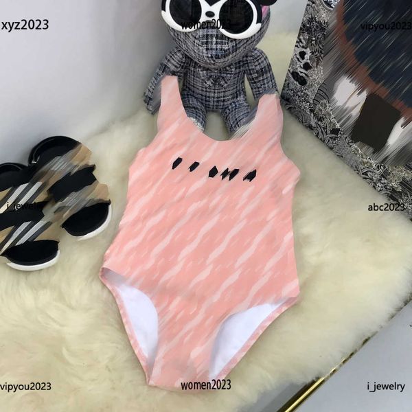 

baby bikini letter printing girls swimwear open back design one-piece new arrival kid beach supplies size 80-150 cm #multiple product, Black