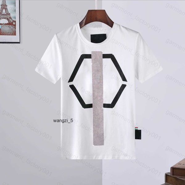 

phillip plain men designer pp skull diamond t shirt short sleeve dollar brown bear brand tee o-neck skulls tshirt tees 1 zb2y 12 p7w9, White;black