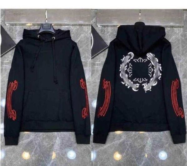 

mens hoodies chrome winter sweatshirts heart hoodie ch long sleeve jacket loose coat hooded hoody men hip hop hearts 2tut edxo, Black