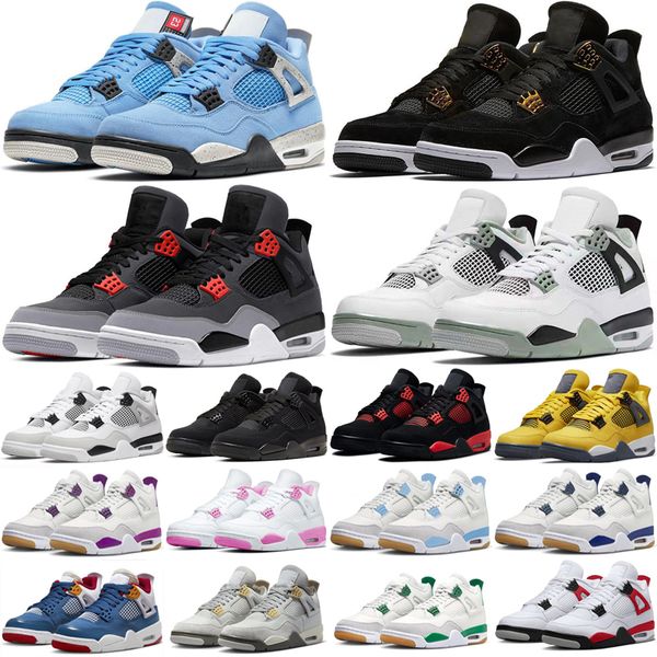

jumpman 4 4s basketball shoes for retro women pine green military black cat sail red thunder white oreo cool grey blue university seafoam me