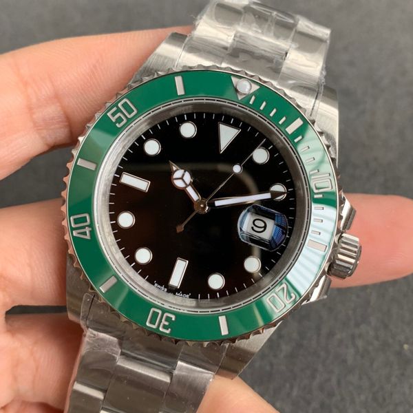 

aaa 3a quality watches 40mm men sapphire glass oystersteel with original green box automatic jason007 watch 01, Slivery;black