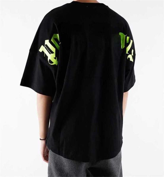 

23s men's t shirts shirt palms palmangel city designer limited inkjet graffiti letter printing women's sailboat short-sleeved casu, White;black