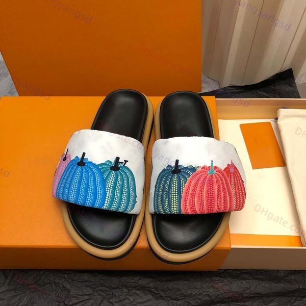 

designer slippers pool pillow comfort mules slipper men women sandals platform slides pillow sandal fashionable rubber bottom velcro slides, Black