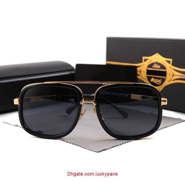 

luxury brand vintage sunglasses square women's sun glasses fashion designer shades golden frame sunglasses uv400 gradient mach one dita, White;black