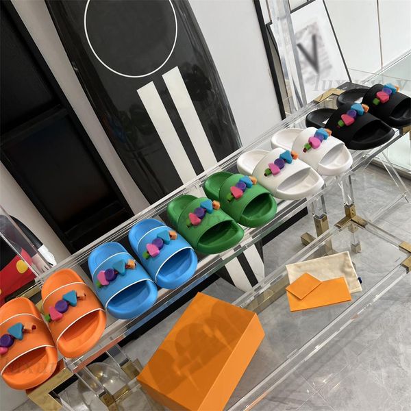 

designer pool slippers three-dimensional cartoon letters slippers men wave bubble slides women eva rubber sandals summer foam slides, Black