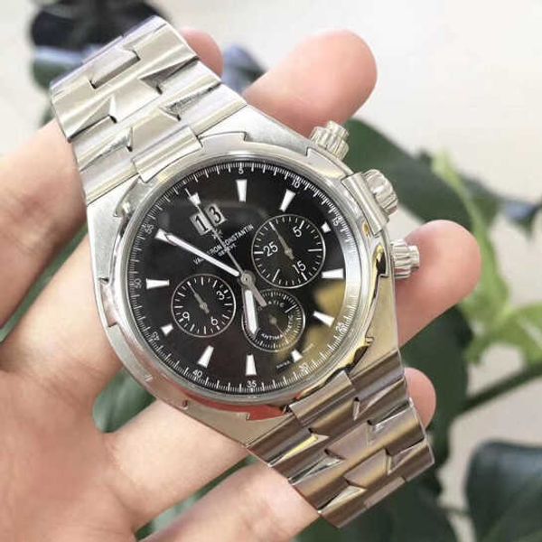 

moissanite luminous wrist watches v c seaovers precision steel automatic mechanical 49150 black iced out bezel gift for man 4p, Slivery;brown