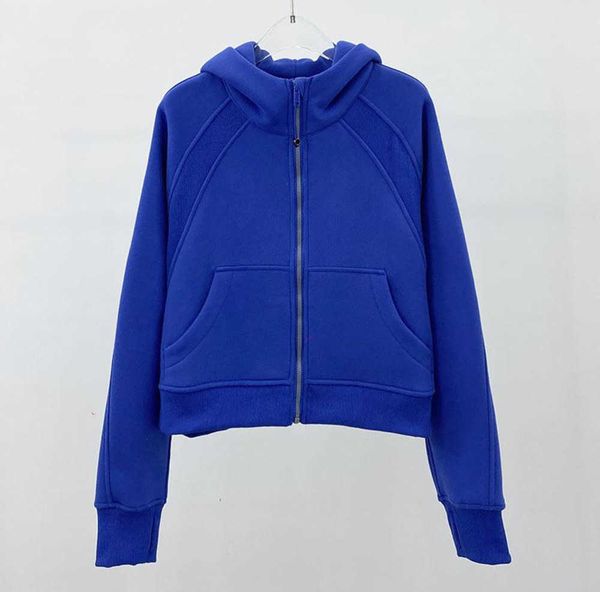 

lulus women brushed full zip hoodie jacket sportswear yoga outfits hooded workout track running coat with pockets outdoor fleeces thumb hole, Black