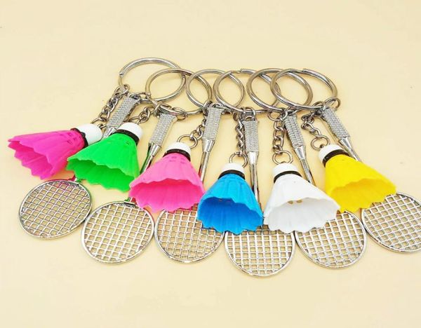 

kimter mini badminton racket balls key ring pendant 3d keyfob keychain car bag creative keyring holder gifts 6 colros g630q a9478282, Silver