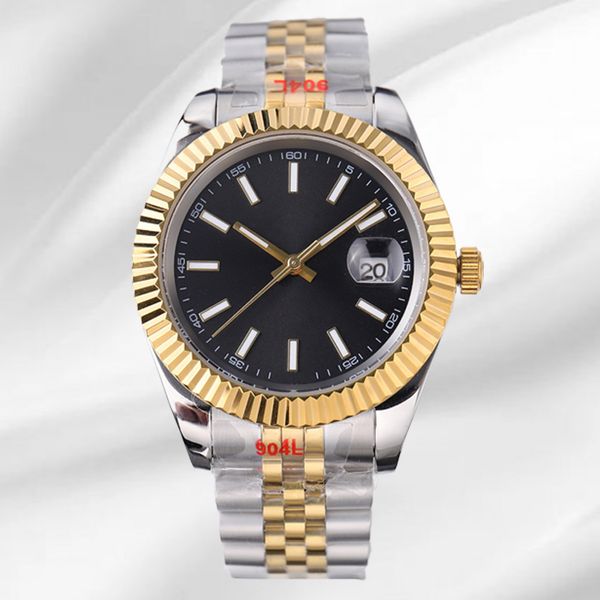 

womens watches automatic 2813 movement men's watch 36 41mm 904l all stainless steel luminous waterproof black dial sapphire lens 28 31m, Slivery;brown