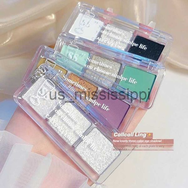 

eye shadow 3in1 eyeshadow makeup palette black white purple and green natural cream highlighting and refining eyeshadow palette cosmetics j2