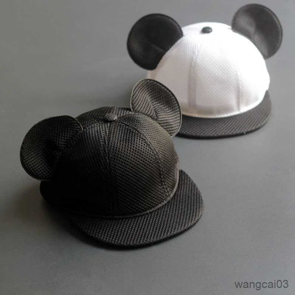 

caps hats summer new cute panda ears kids hat baby boy girl cap toddler children hip-hop caps infant sun beach hats bonnet, Yellow
