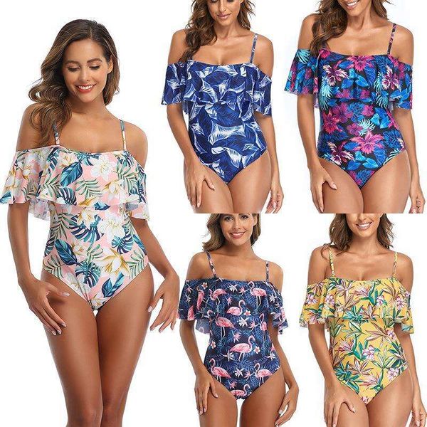 

one piece swimsuit digital printing multi color fashion womens, White;black