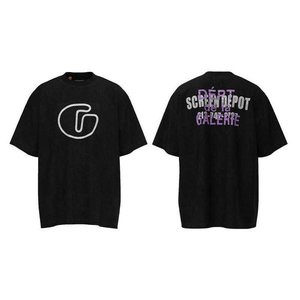

wholesale designer t shirt for sale g allery d ept high street vintage wash g letter limited printed short sleeved t shirt, White;black
