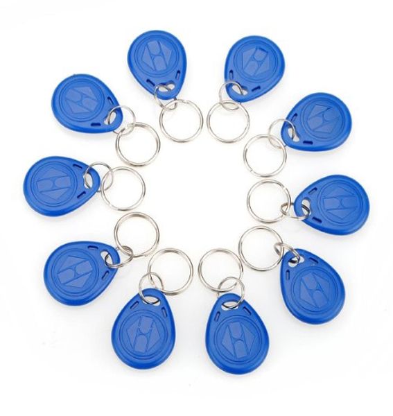 

door key chip 10pcs blue color rfid keyfobs 125khz proximity abs key tags for access control tk4100em 4100 not writable9618551