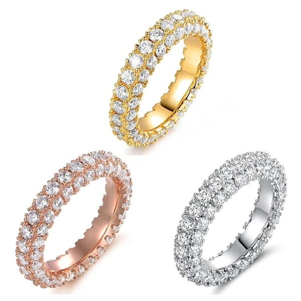 

luxury promise wedding ring for women micro paved cubic zirconia simple versatile engagement proposal ring party jewelry, Silver