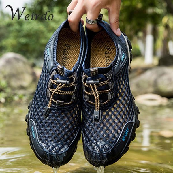 

men breathable sneakers 2022 new fashion shoes for men climbing hiking shoes men outdoor beach wading shoes barefoot sneakers, Black