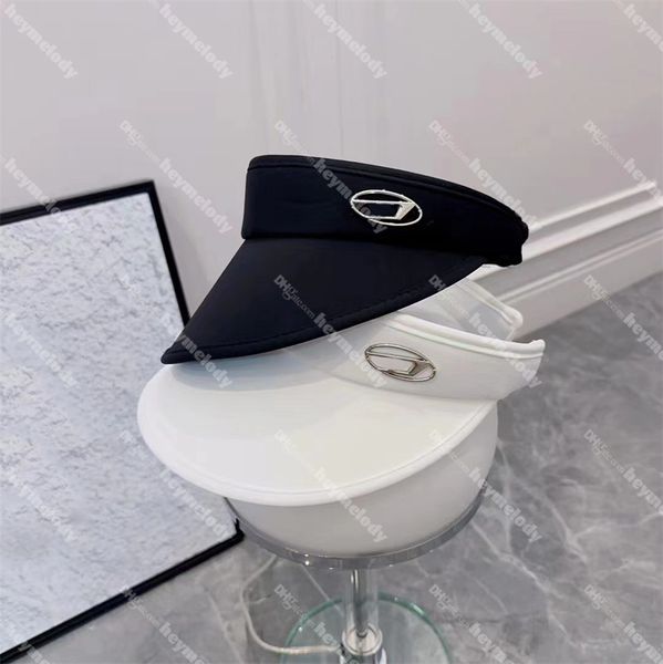 

summer designer visors caps empty hat metal letter visors hats for mens womens casquette, Blue;gray