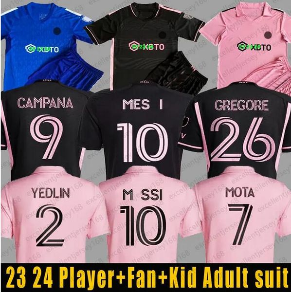 

inter miami soccer jerseys messis miami cf soccer jersey higuain jean fray campana yedlin beckham football kid suit player fans version shir, Black;yellow